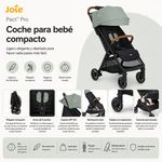 Carruaje de Paseo Pact Pro Compacto Reclinable con Bolsa de Transporte Color Gris Abyss