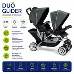 Carruaje Doble de Paseo DuoGlider Click Connect con Asientos Reclinables Color Gris