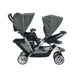 Carruaje Doble de Paseo DuoGlider Click Connect con Asientos Reclinables Color Gris
