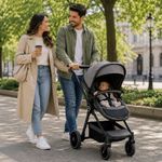 Travel System Mike 3 en 1 con Moisés, Portabebé y Capota Color Gris