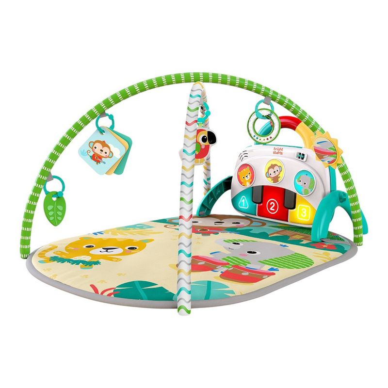 Gimnasio Interactivo Groovin Kicks Tropical Safari 4 en 1 con Piano para Bebé Multicolor