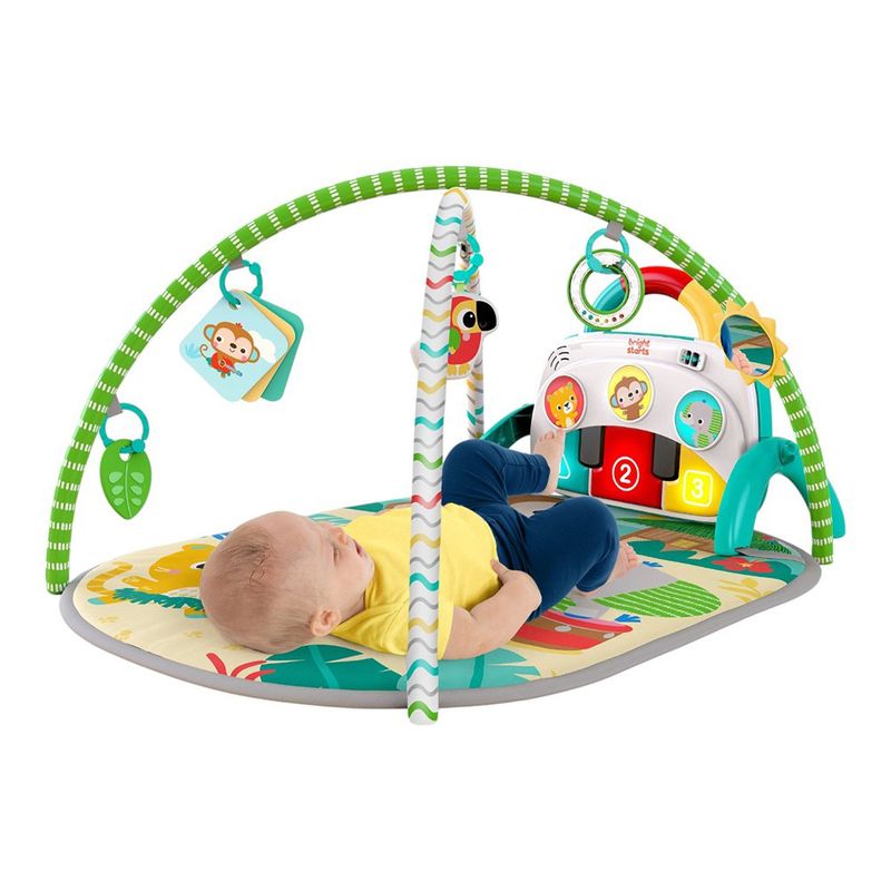 Gimnasio Interactivo Groovin Kicks Tropical Safari 4 en 1 con Piano para Bebé Multicolor