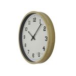 Reloj de Pared con Diseño Moderno 35 cm Color Blanco con Marco Natural