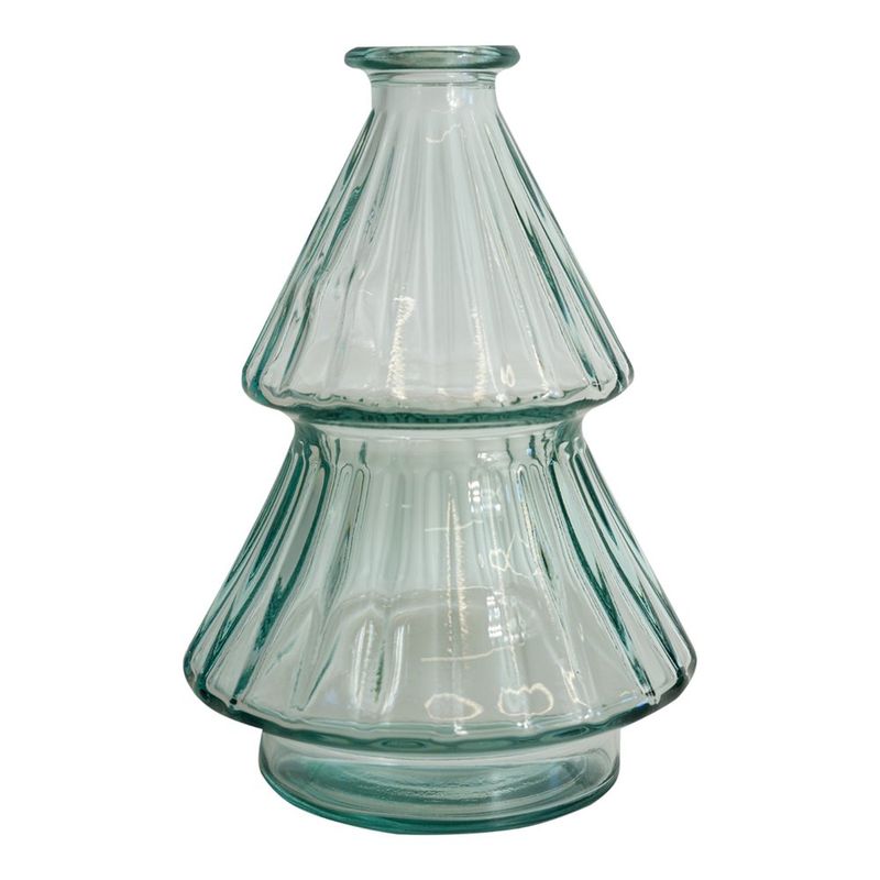 Candelero Decorativo Árbol de Vidrio Transparente Bajo