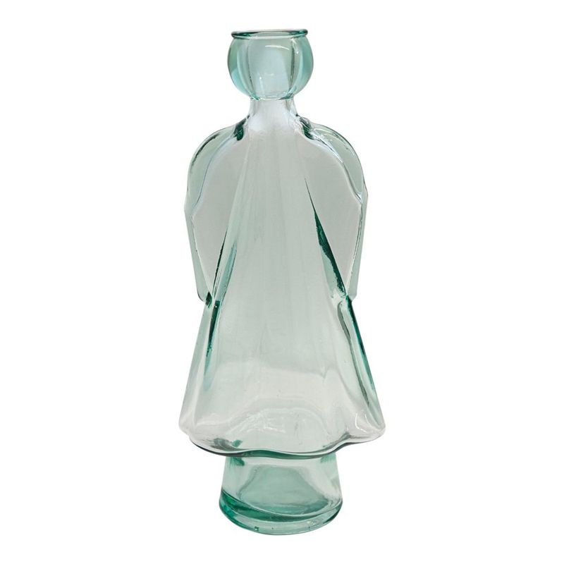 Candelero Decorativo Ángel de Vidrio Transparente 24 cm