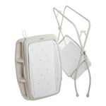 Bañera Onda Plegable con Cambiador y Organizador de 2 Niveles Color Beige