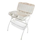 Bañera Onda Plegable con Cambiador y Organizador de 2 Niveles Color Beige