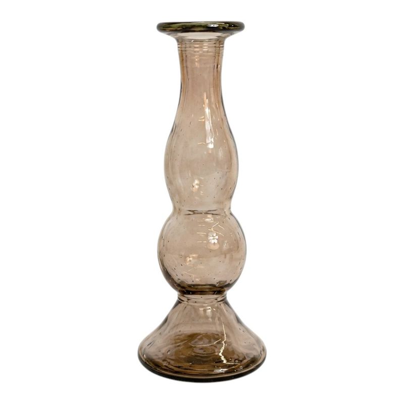 Candelero para Vela Diseño Ovalado Decorativo para Mesa y Hogar Color Café