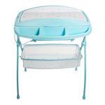Bañera Onda Plegable con Cambiador y Organizador de 2 Niveles Color Azul