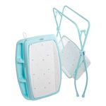 Bañera Onda Plegable con Cambiador y Organizador de 2 Niveles Color Azul