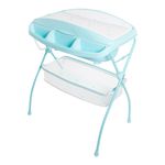 Bañera Onda Plegable con Cambiador y Organizador de 2 Niveles Color Azul