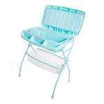 Bañera Onda Plegable con Cambiador y Organizador de 2 Niveles Color Azul