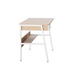 Escritorio para Computadora con Gaveta y Estante Roble/Blanco