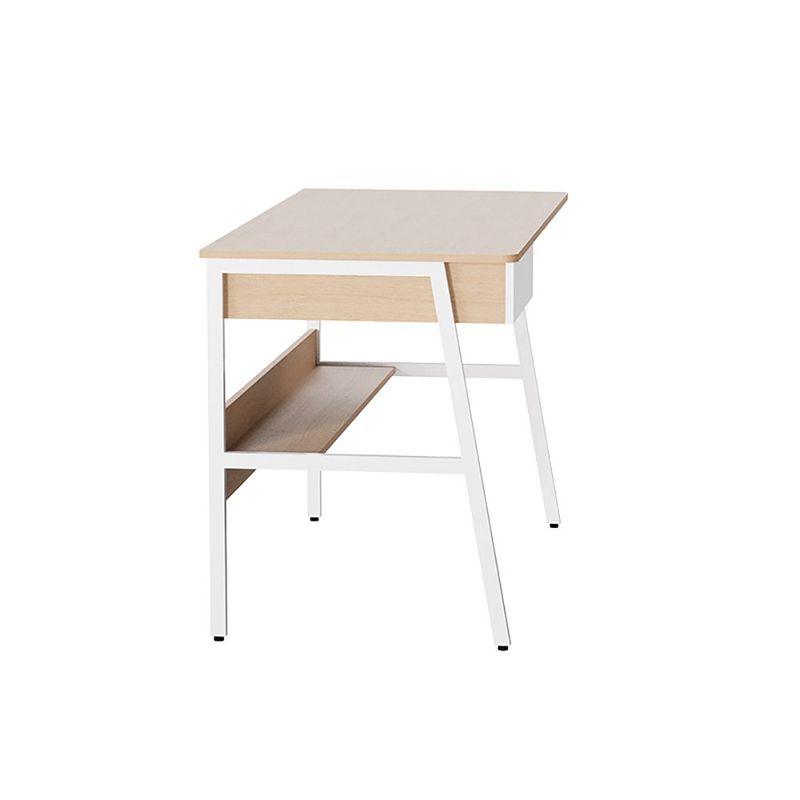 Escritorio para Computadora con Gaveta y Estante Roble/Blanco