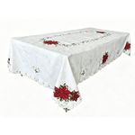 Mantel Navideño Bordado con Pascuas 180 x 270 cm