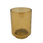 Porta Vela Decorativo Cilíndrico para Mesa y Hogar 23 cm Color Dorado