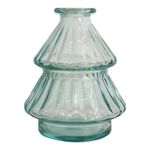 Candelero Decorativo Árbol de Vidrio Transparente Alto