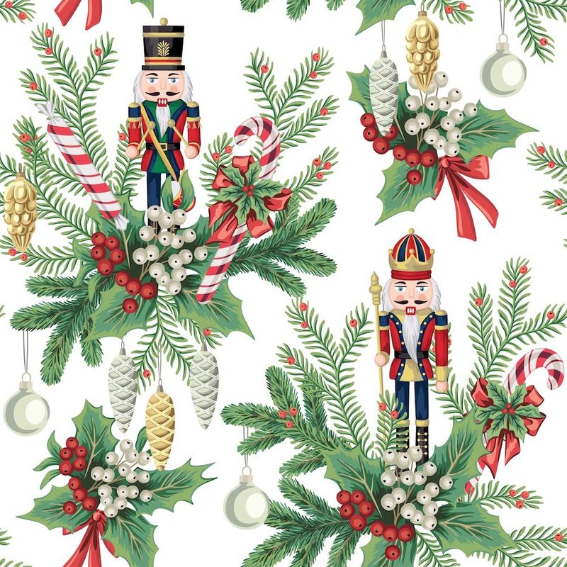 Set de 20 Servilletas Navideñas Cascanueces 33 x 33 cm