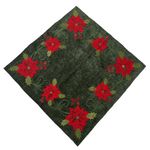 Mantel Navideño Cuadrado Pascuas Verde 85 x 85 cm