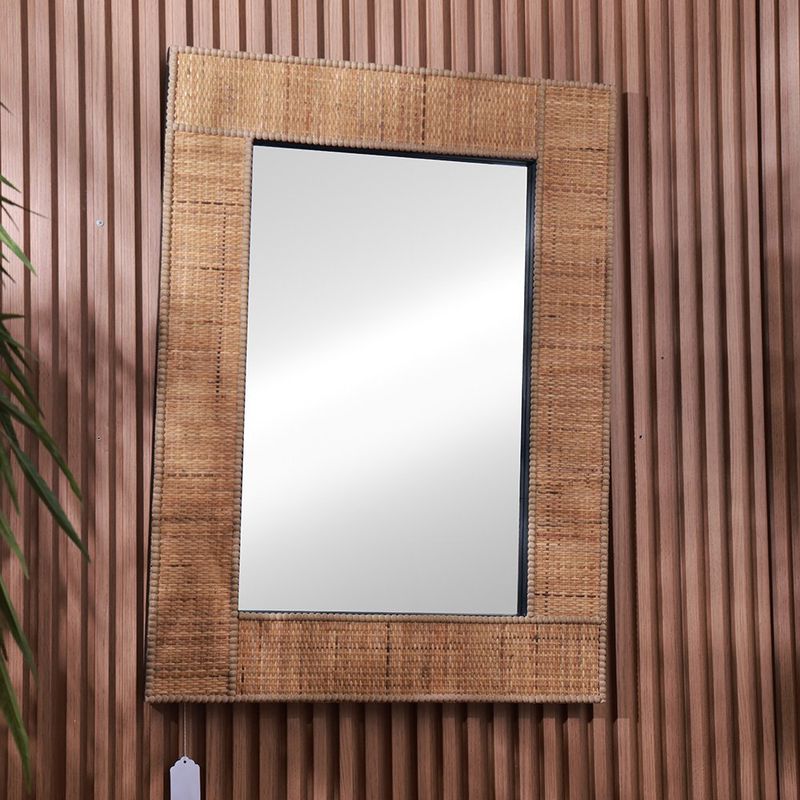 Espejo Decorativo Arqueado con Marco Texturizado 89 x 49 cm