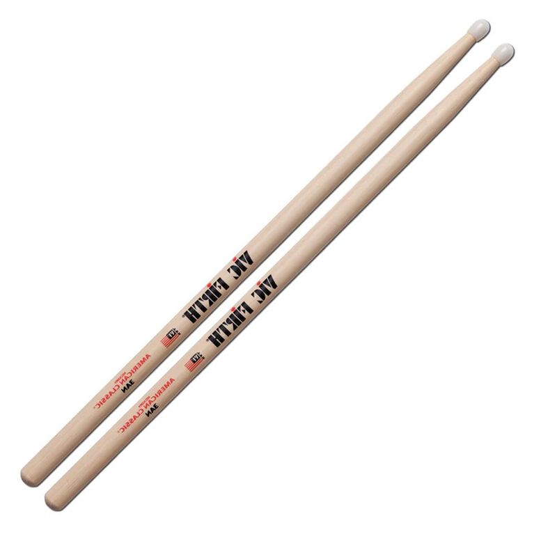 Baquetas para Batería Vic Firth 3AN en Madera Hickory con Punta de Nylon