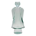 Candelero Decorativo Ángel de Vidrio Transparente Bajo