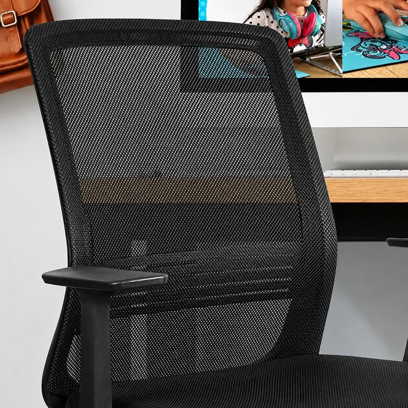 Silla Ejecutiva Ergonómica con Respaldo de Malla Color Negro