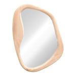 Espejo Decorativo Irregular con Marco Color Beige para Sala y Hogar 83 x 59 cm