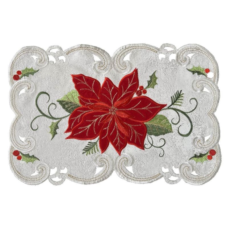 Individual Navideño Bordado con Pascua 30 x 45 cm