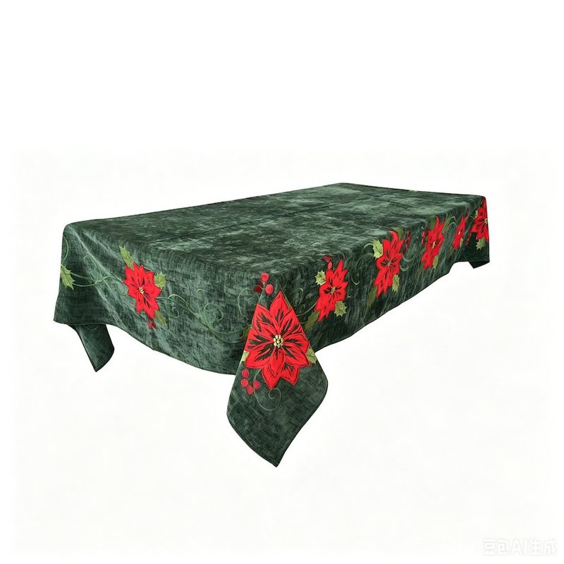 Mantel Navideño Pascuas Verde 180 x 270 cm