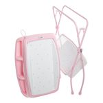 Bañera Onda Plegable con Cambiador y Organizador de 2 Niveles Color Rosado