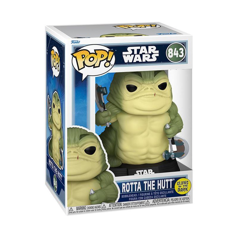 Funko Pop Rotta the Hutt con Efecto Brilla en la Oscuridad Coleccionable de Vinilo #843
