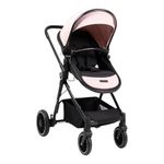 Travel System Mike 3 en 1 Rosado con Carruaje, Asiento Reversible y Portabebé