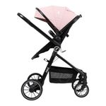 Travel System Mike 3 en 1 Rosado con Carruaje, Asiento Reversible y Portabebé
