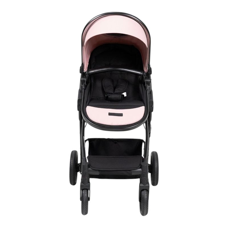 Travel System Mike 3 en 1 Rosado con Carruaje, Asiento Reversible y Portabebé