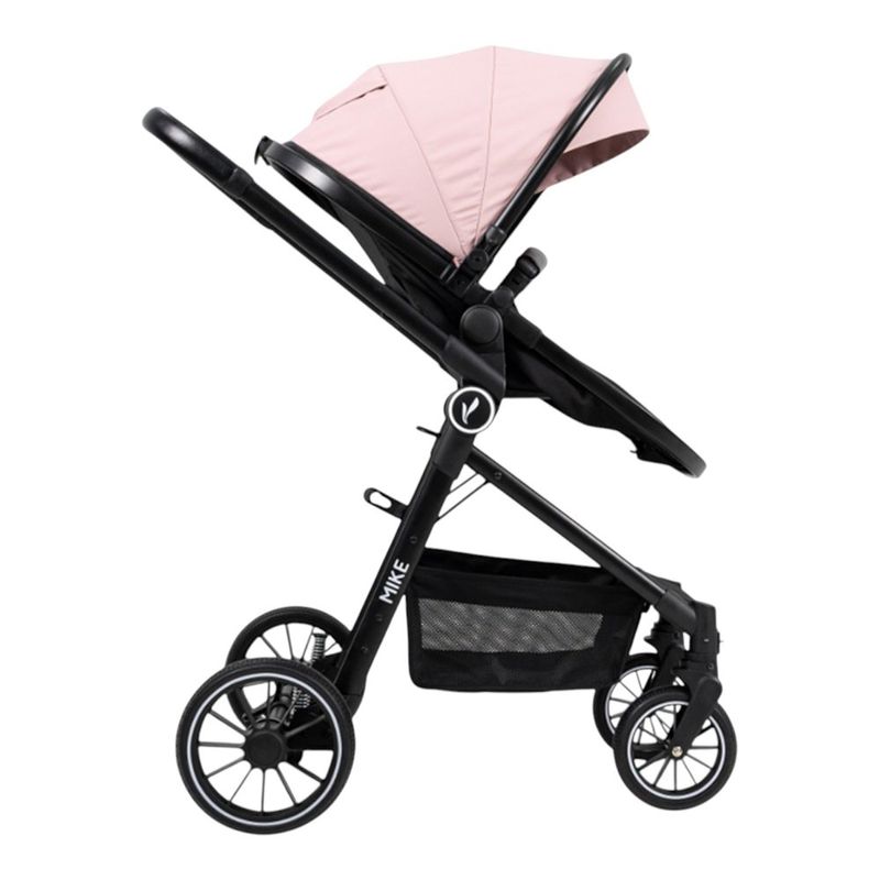Travel System Mike 3 en 1 Rosado con Carruaje, Asiento Reversible y Portabebé