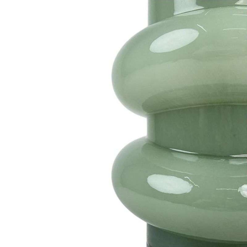 Florero Decorativo Doble Anillo 33 cm Color Verde