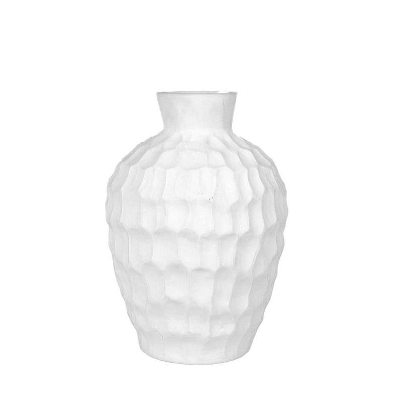 Florero Decorativo con Textura 34.5 cm Color Blanco