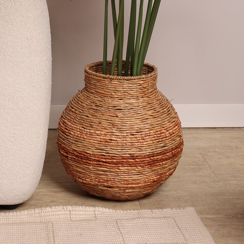 Florero Decorativo de Fibra 40 cm Color Natural