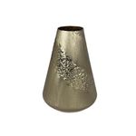 Florero Decorativo de Aluminio con Textura 31 cm Color Dorado