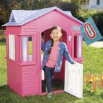 Casa Infantil Cape Cottage Rosada con Puerta y Ventanas para Interior o Exterior