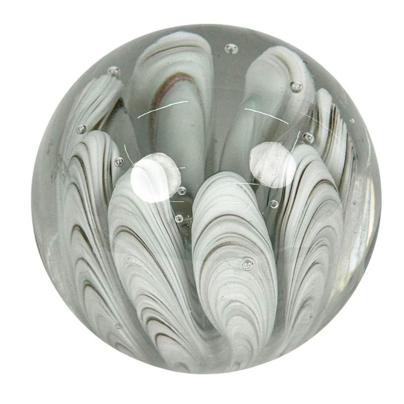 Esfera Decorativa con Diseño Marmoleado 10 cm Color Gris