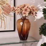 Florero Decorativo de Vidrio 39 cm Color Café