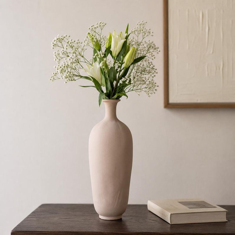 Florero Decorativo Estilizado 35.5 cm Color Beige
