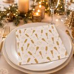 Set de 20 Servilletas Navideñas Copas 33 x 33 cm