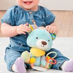 Peluche Colgable Diseño Oso con Mordedor y Estimulación Sensorial para Bebé