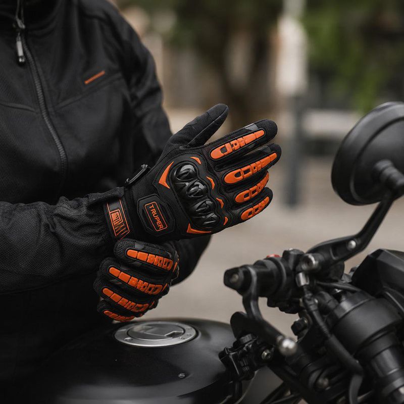 Guantes para Motociclista Talla XL con Protección Rígida y Sensibilidad Táctil