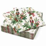 Set de 20 Servilletas Navideñas Cascanueces 33 x 33 cm