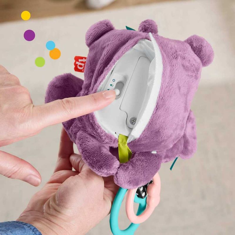 Juguete Colgable para Carruaje Mono Musical Purple Monkey con Sonidos Sensoriales