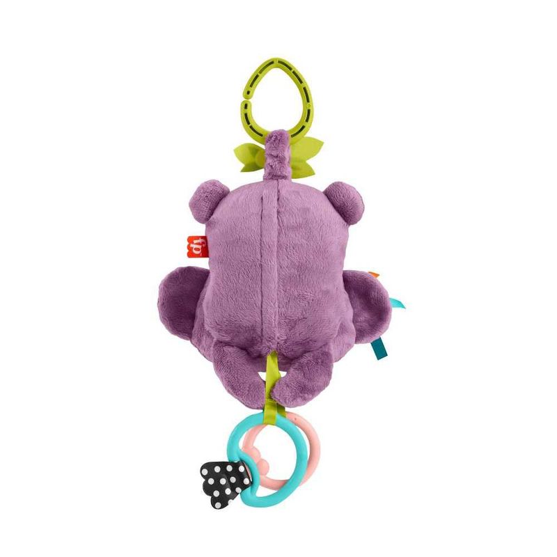 Juguete Colgable para Carruaje Mono Musical Purple Monkey con Sonidos Sensoriales